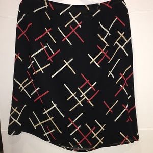 💕💕 Ann Taylor Black sheer Lined Skirt Sz 14